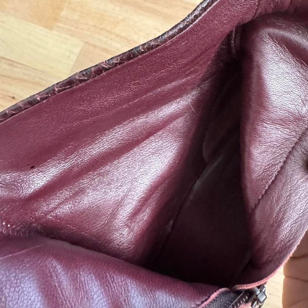 Vince Burgundy Python Ankle Boot Size 5 Snake Rep… - image 7